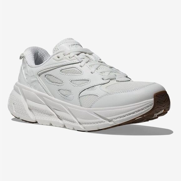 Hoka Clifton L Suede Simply Grey Sneakers UNISEX NEW Womens 9.5 Mens 8.5 - Picture 1 of 5